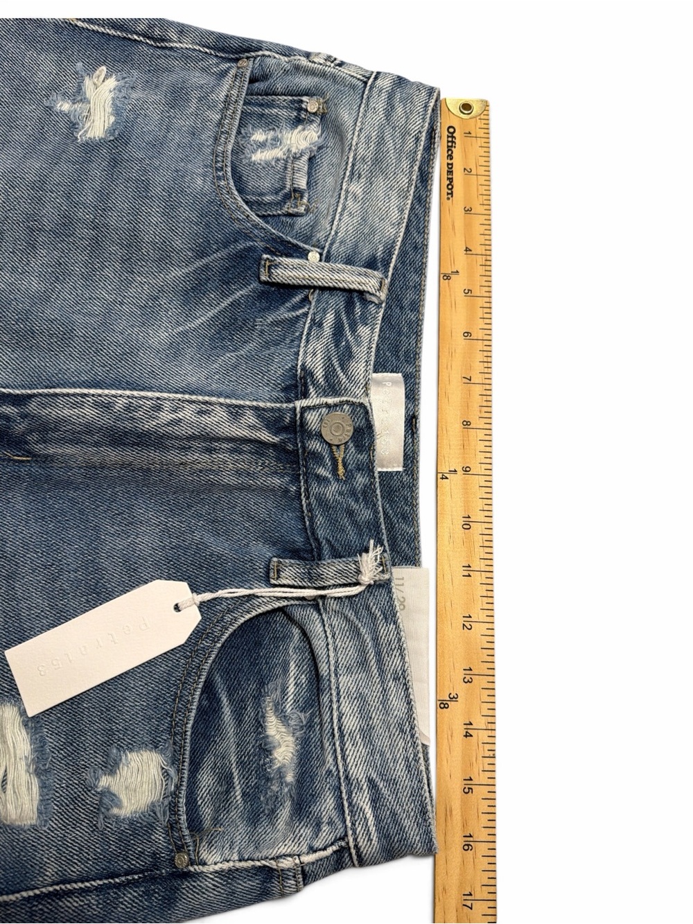 Petra Cropped Jeans size 11/29 Medium Blue Wash Distressed High Rise NWT - Picture 14 of 15